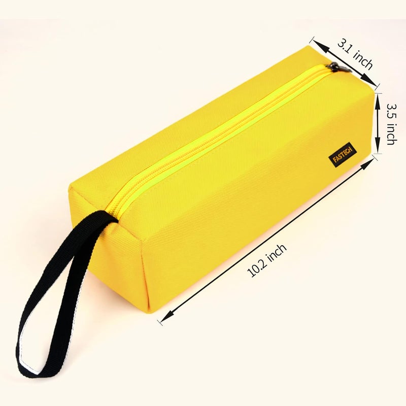 FSATECH 1-Pack Zipper Utility Tool Bag, Small Zipper Bags/Multi-purpose Tool Pouch Tote Bags Storage Organizer for Screwdrivers, Pliers, Nut Drivers Gifts to Men/Women. (Yellow) - Image 2